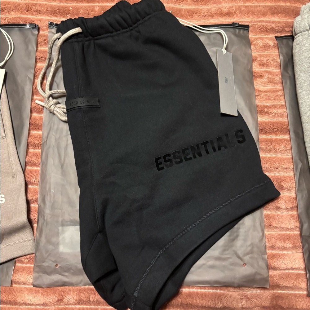Essentials Black Men's Shorts